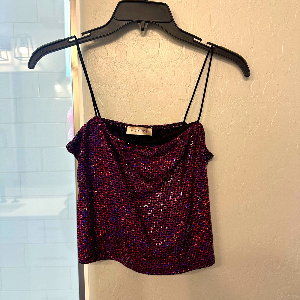 Sparkle crop top size M